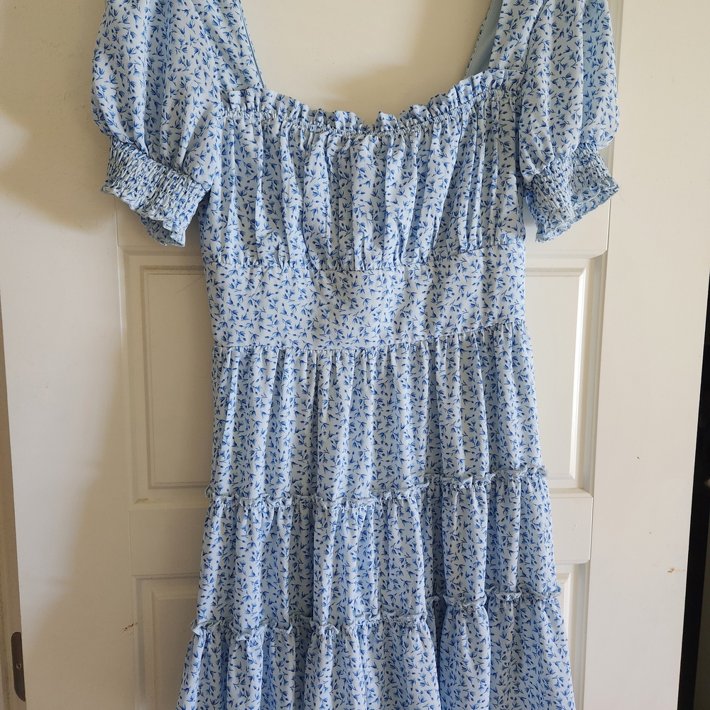 Trixxi Blue Floral Dress
